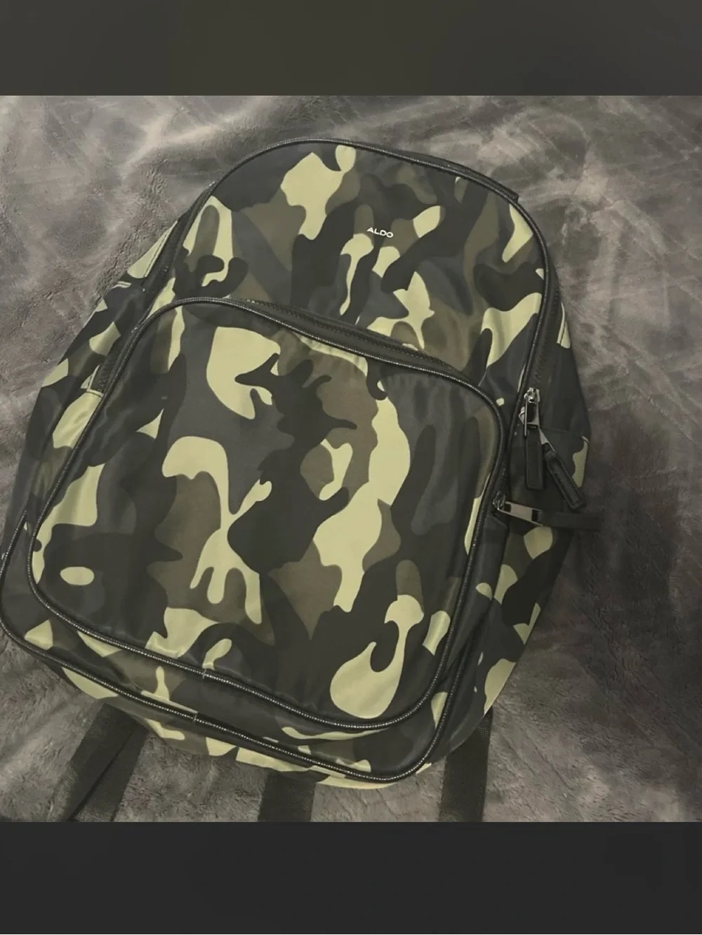 ALDO Men's Camo Backpack - Olive Green & Black